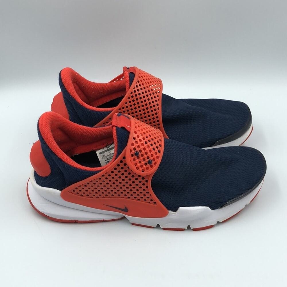 Nike Sock Dart Navy Red Running Shoes 904276-402 Men's Sz 7
